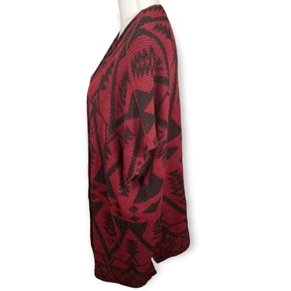 ONE WORLD RED & BLACK CARDIGAN SZ.2X GUC - Picture 3 of 7